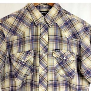Vintage Wrangler Shirt Wester Pearl Snaps M